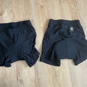 2 pairs of Black Cycling Shorts with Padding